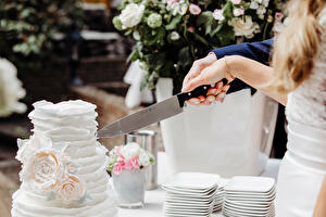 Cutting the cake, on the platform